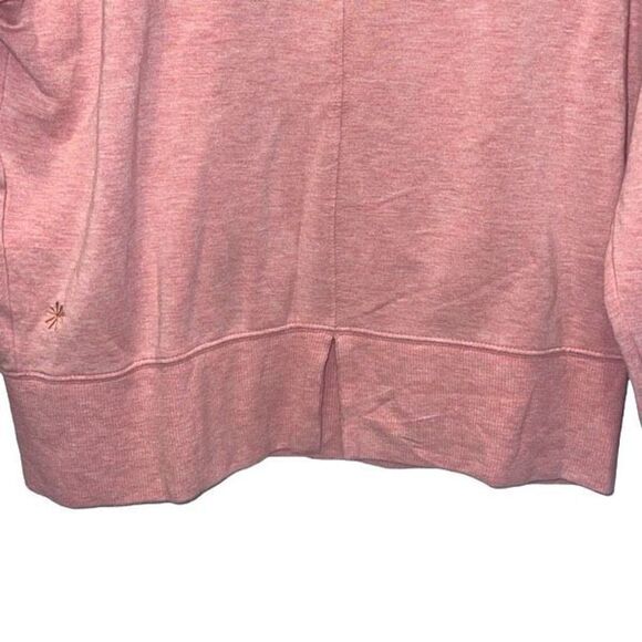 Athleta Apollo Mock Crewneck Sweatshirt Conch Pink Heather Size Small - Picture 4 of 12
